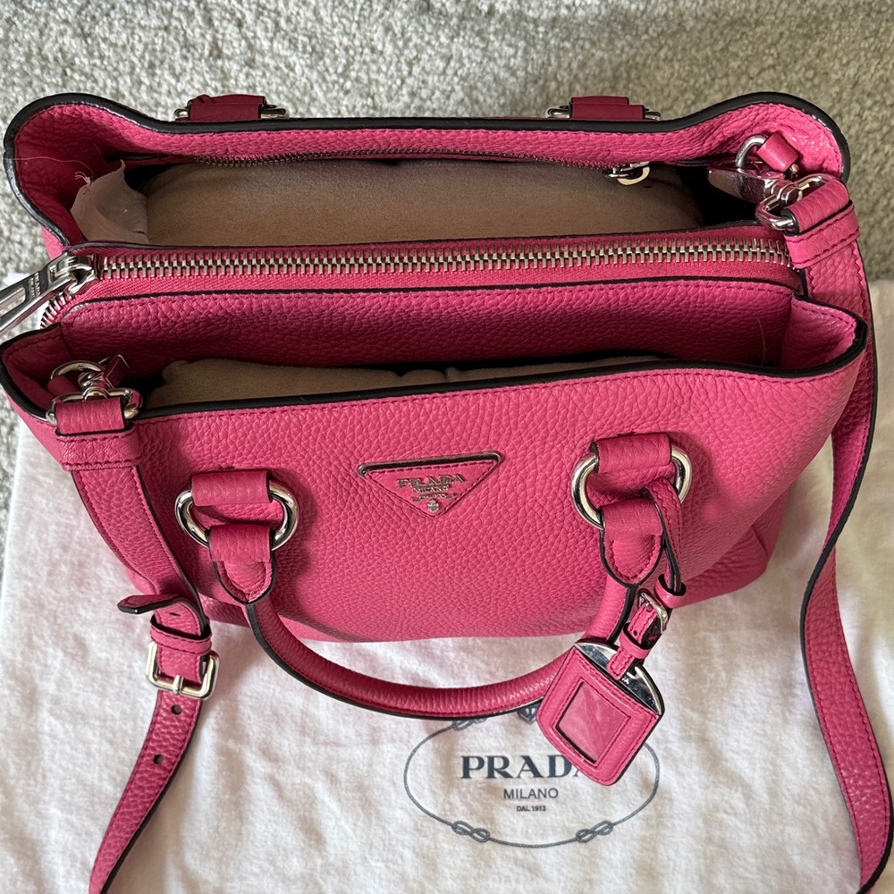 Prada Fuchsia Leather Satchel - Picture 3 of 16